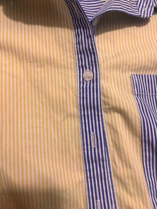 Casa Cabana Women's XL Mixed Stripe Colorblock Button Down Shirt - Picture 5 of 7